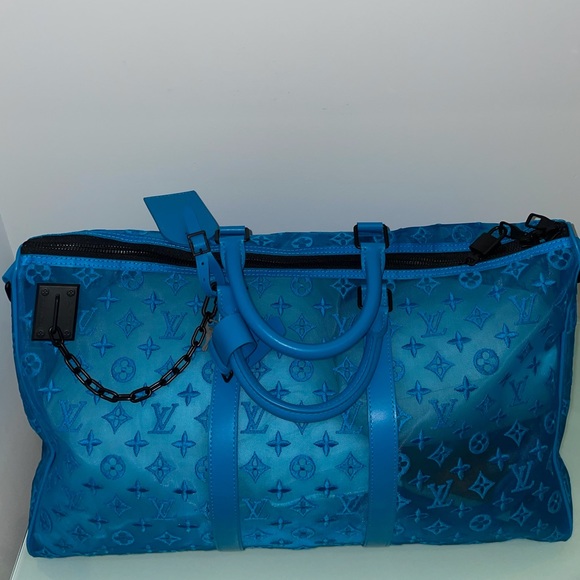 Louis Vuitton x Virgil Abloh Keepall Blue Monogram Bag **LIMITED Edition - Picture 4 of 4